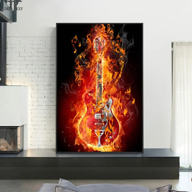 Musical Instrument Images - Peinture sur toile, Affiches et impressions