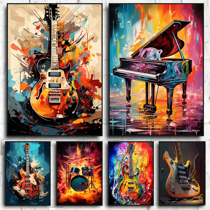 Musical Instrument Images - Affiches et impressions sur toile d'art