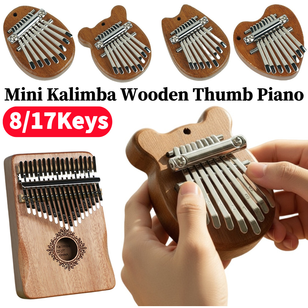 Musical Instrument Kids - Mini Kalimba en bois 8/17 touches,