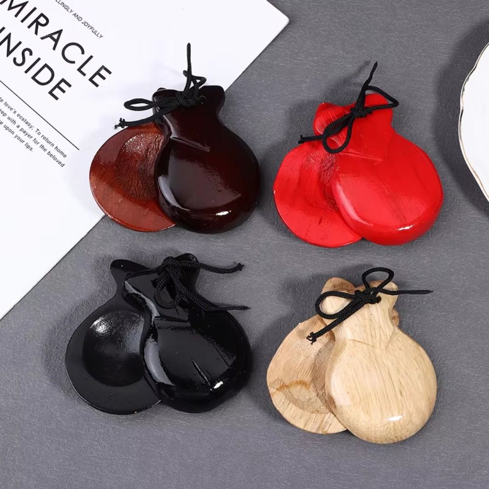 Castanet Flamenco - Castagnettes en bois Orff, design traditionnel