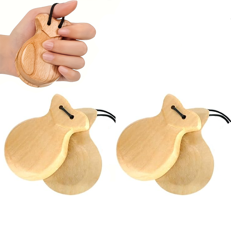 Castanet Flamenco - Lot de 2 castagnettes espagnoles flamenco