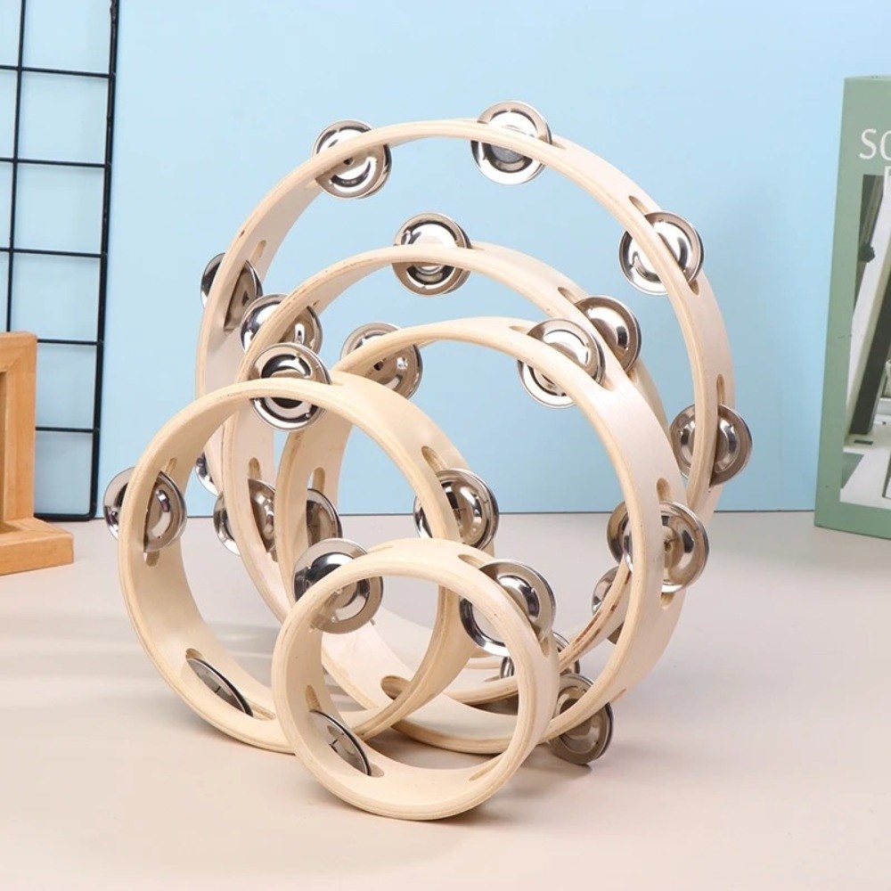 Musical Instrument Kids - Nouveau Tambourin en Bois à une