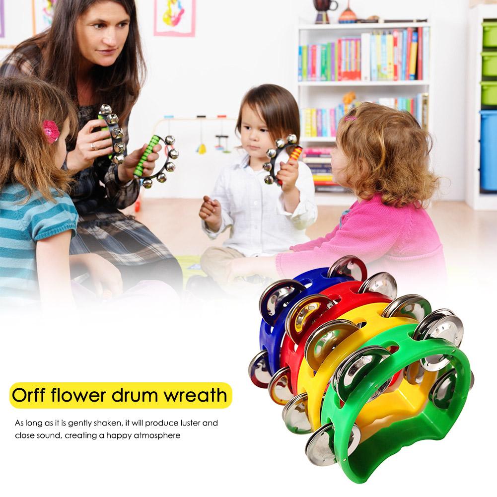 Musical Instrument Kids - 4 pièces tambourin Jingles hochet cloche