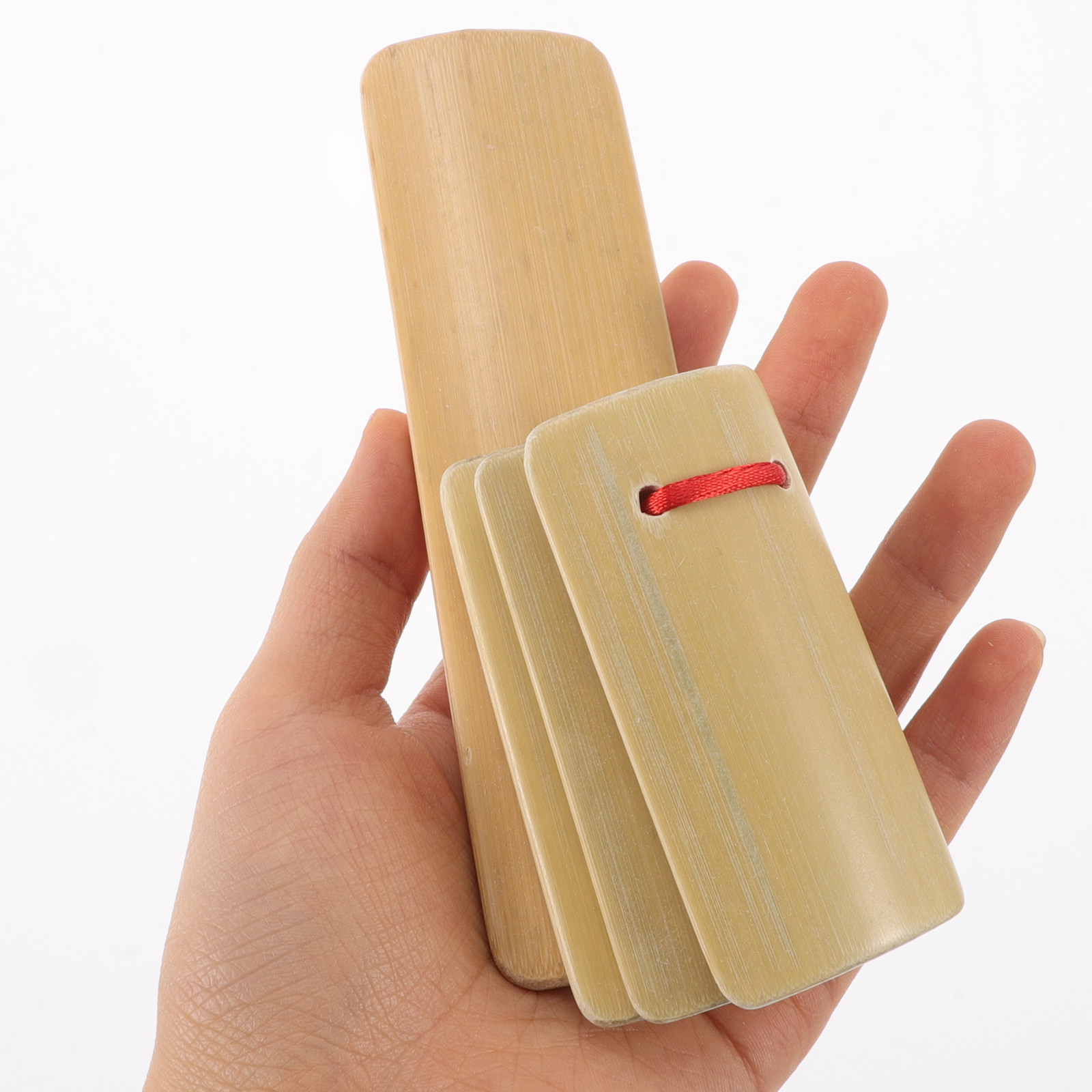 Musical Instrument Clapper - 4 Pièces Claquettes en Bambou pour