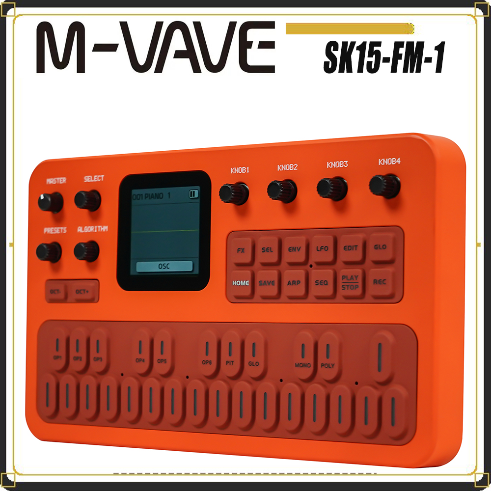 Musical Instrument Synthesizer - Synthétiseur numérique M-VAVE (SK15) FM-1, écran