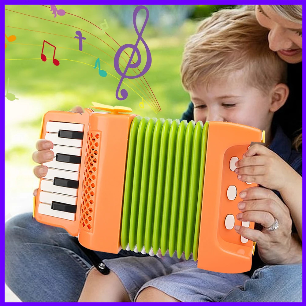 Musical Instrument Project - Jouet accordéon pour enfants, 10 touches,