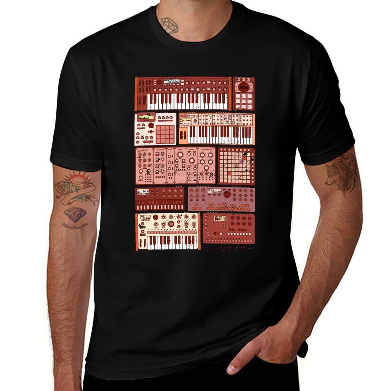 Musical Instrument Synthesizer - T-shirt décontracté résistant aux taches sur
