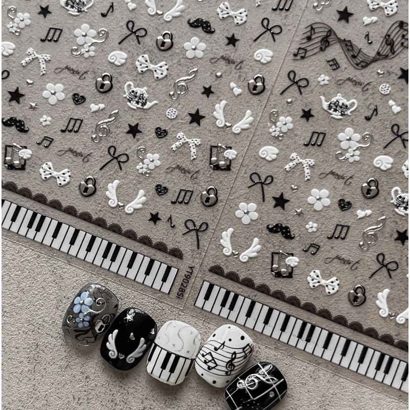 Musical Instrument Images - Autocollants pour ongles de style musical