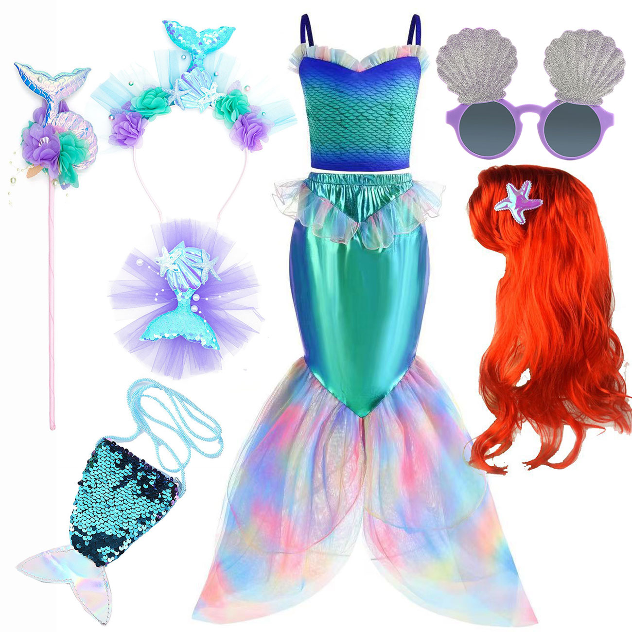 Musical Instrument Trombone - Disney sirène habiller Costume fille Ariel