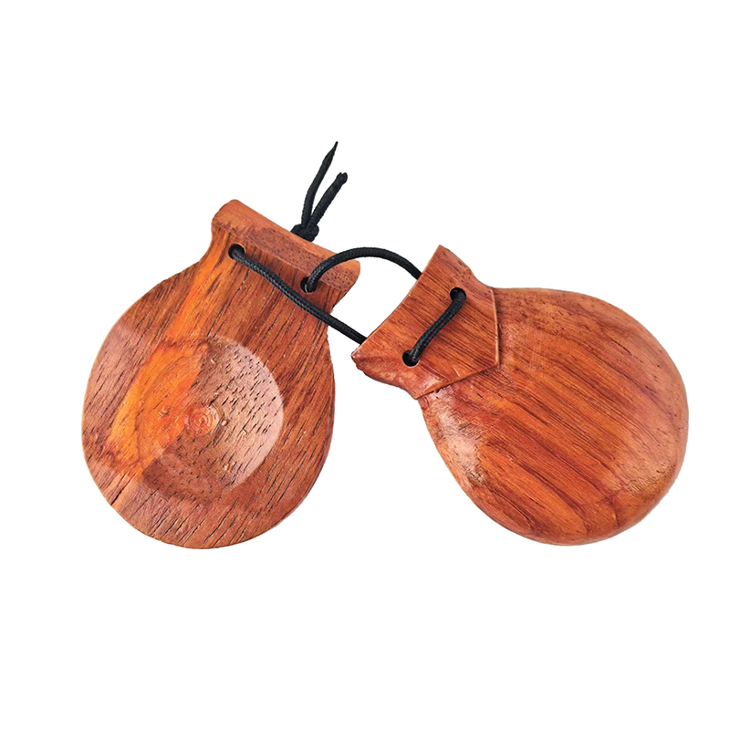 Castanet Flamenco - 2 Castagnettes Traditionnelles en Bois, Castagnettes