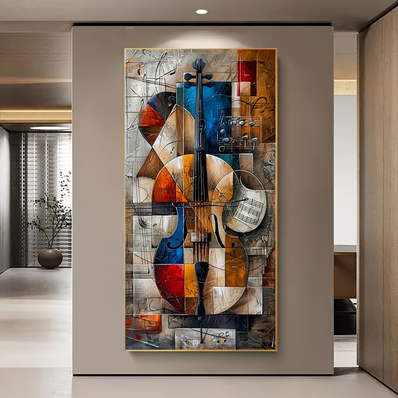 Musical Instrument Images - Affiche de violoncelle abstraite moderne, imprimés