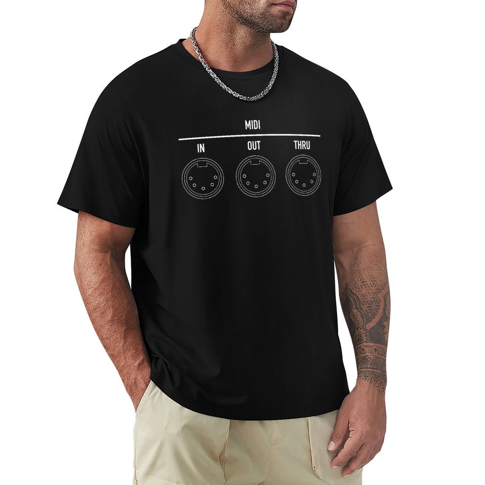 T-shirt blanc respirant pour h - Musical Instrument Digital Interface avis et prix