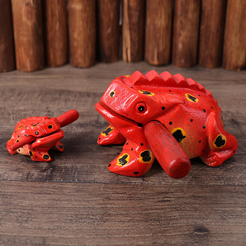Grenouille sculptée sur bois c - Musical Instruments Cartoon avis et prix