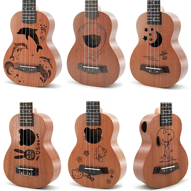 Ukulélé pour enfants en bois d - Musical Instruments Cartoon avis et prix