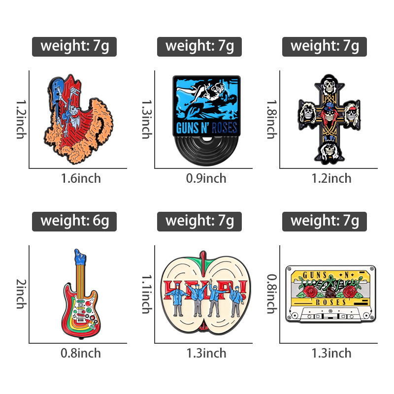 Broches en émail personnalisée - Musical Instruments Cartoon avis et prix