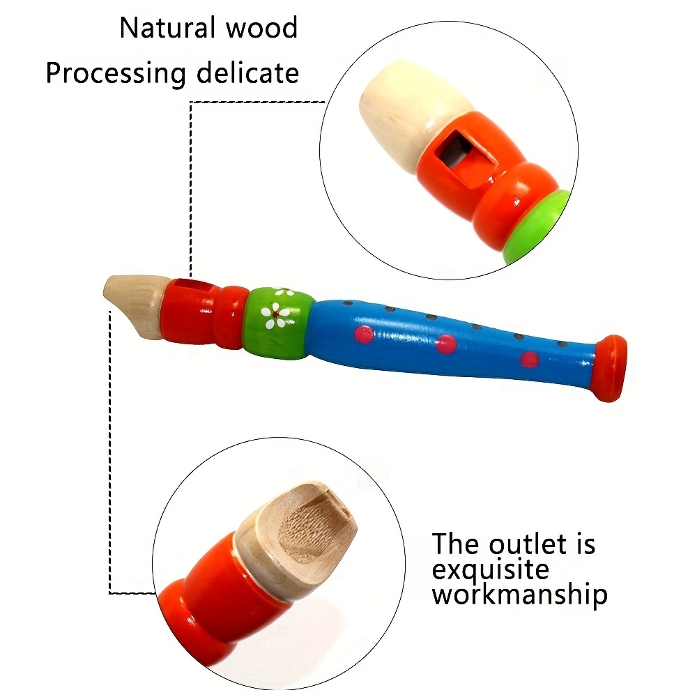 Flûte en bois 1 pièce, 6 trous - Musical Instruments Cartoon avis et prix
