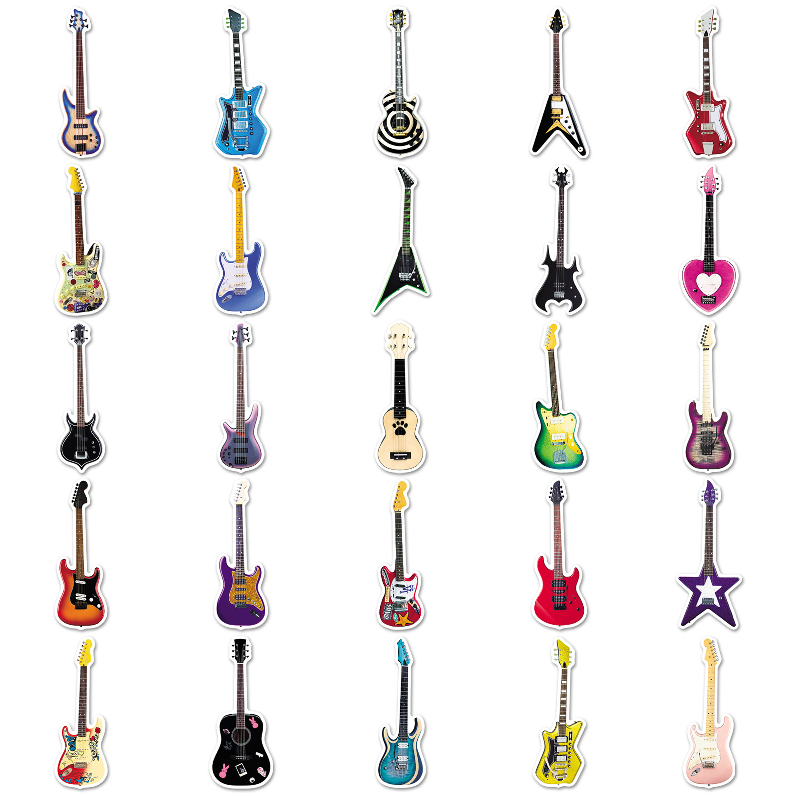 Autocollants Graffiti pour gui - Musical Instruments Cartoon avis et prix