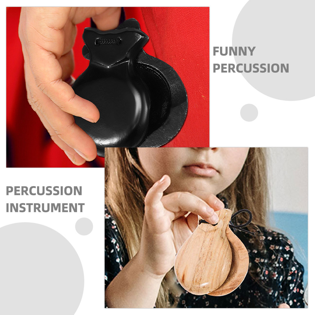 2 Pièces Castagnettes Espagnol - Musical Instrument Clapper avis et prix
