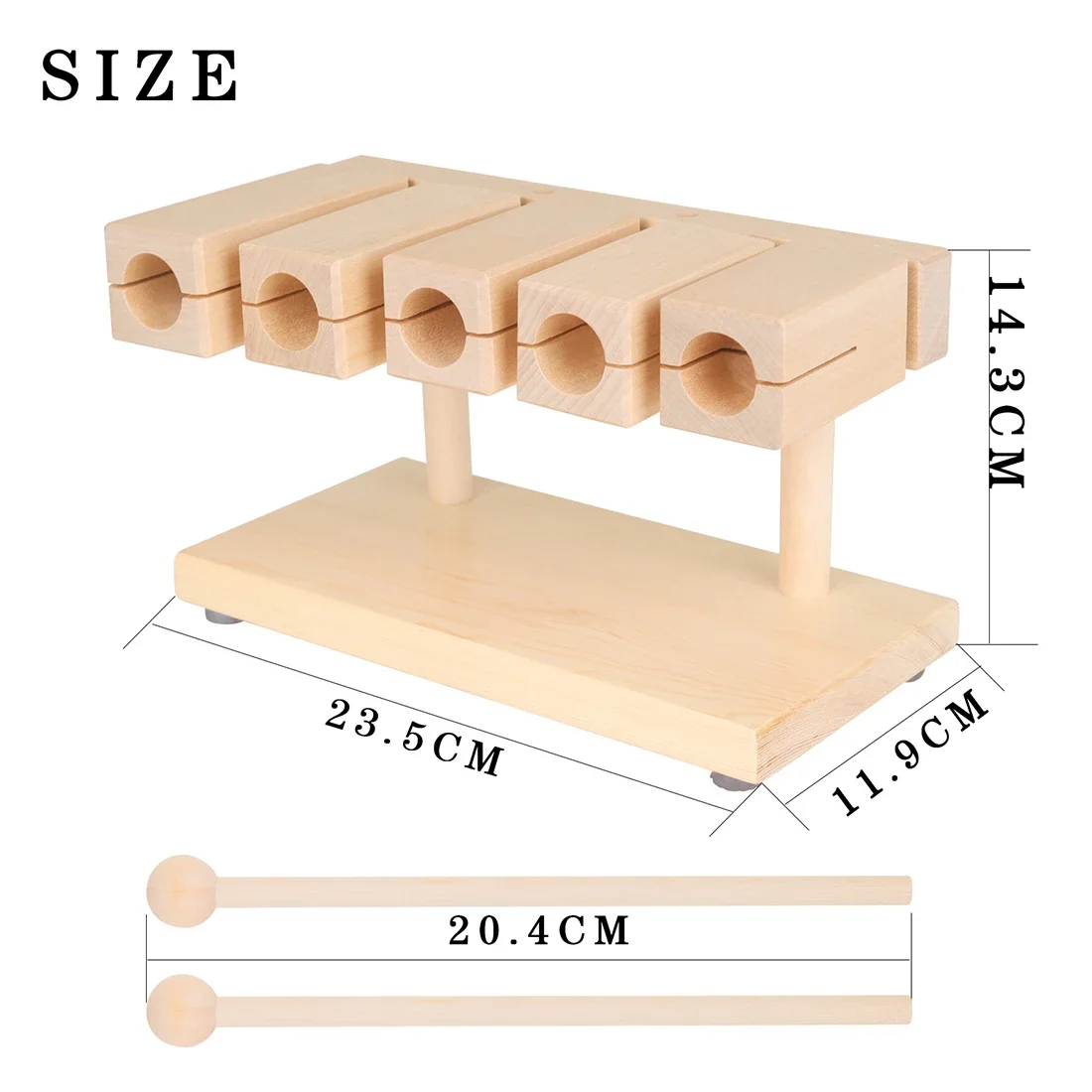 IRIN Clappers Orff en bois nat - Musical Instrument Clapper avis et prix