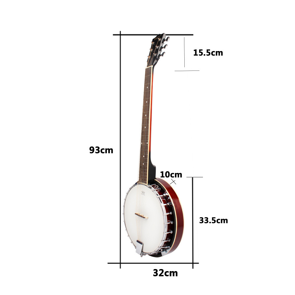 Banjo à 6 cordes, en bois natu - Musical Instrument Banjo avis et prix
